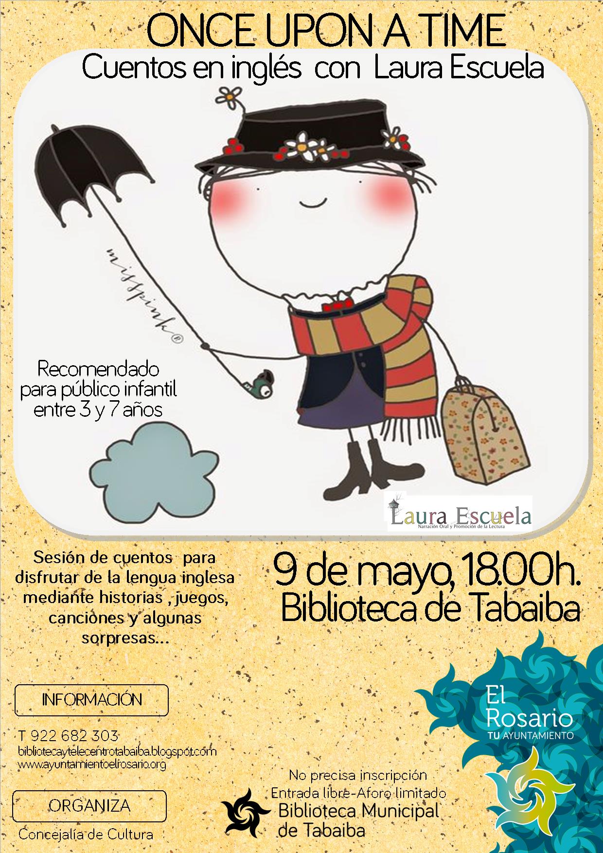 Cartel Cuentos en Inglés