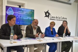 Un instante de la rueda de prensa.