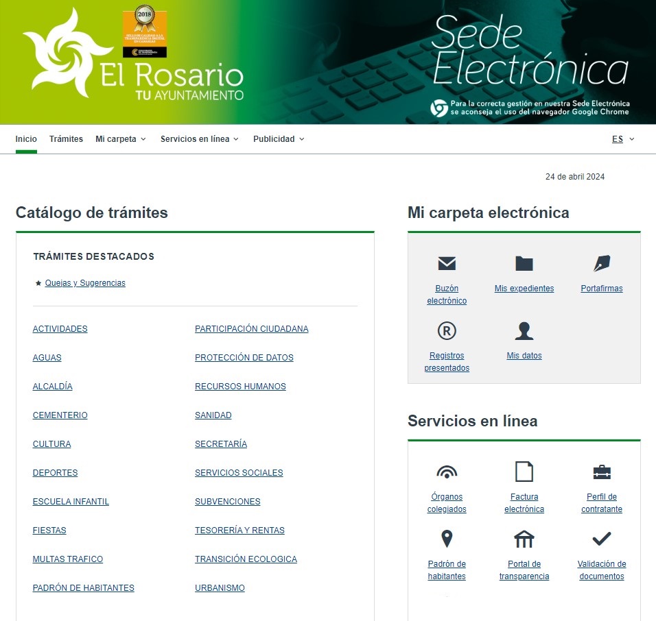 Del rosario website