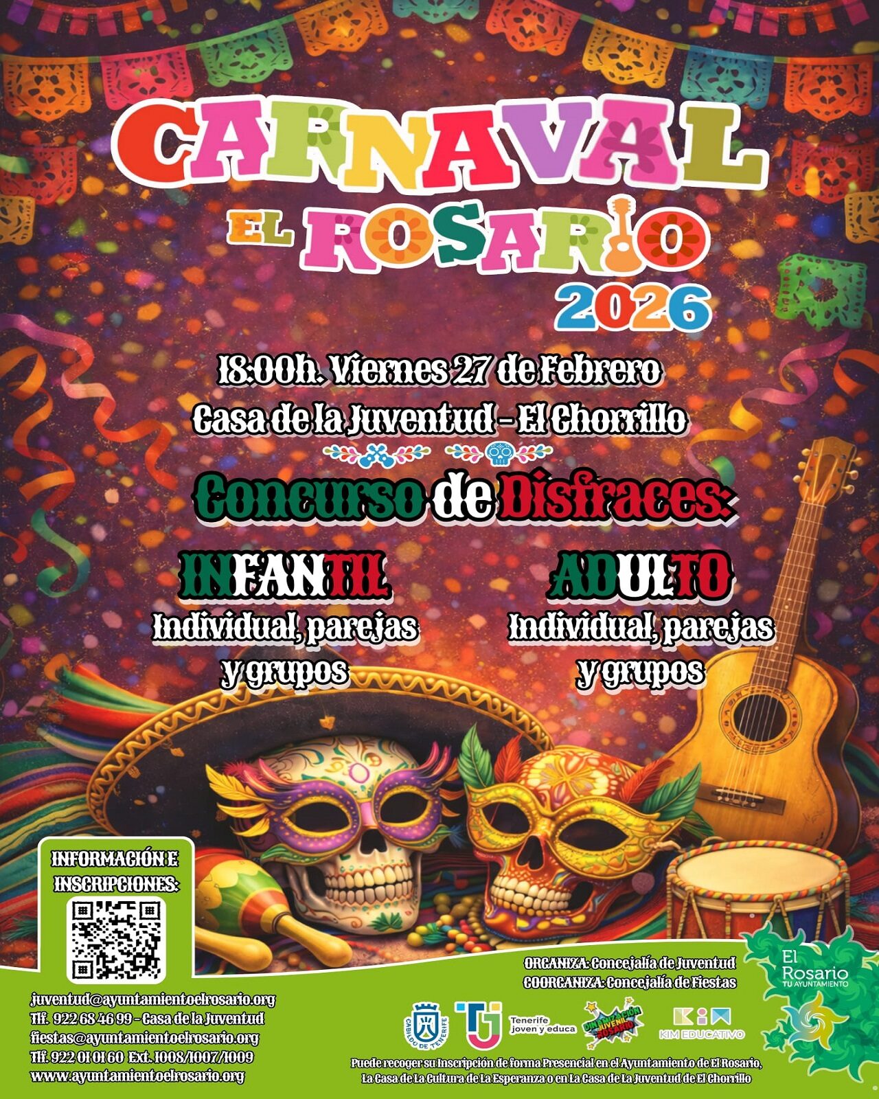 Cartel Concurso Disfraces Carnaval 2026