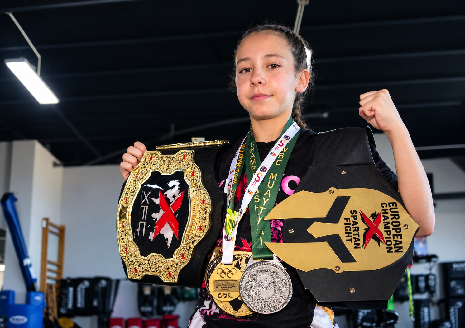 Jakelín Díaz deportista de El Rosario - Campeona de Europa de Muay Thay
